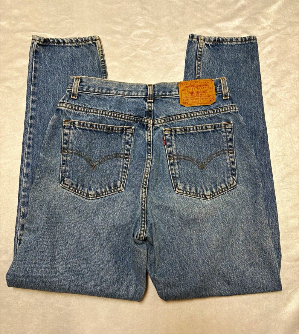 Vintage 90s Levi’s 512 Jeans Womens 28x30 High Rise Slim Tapered Mom Jeans